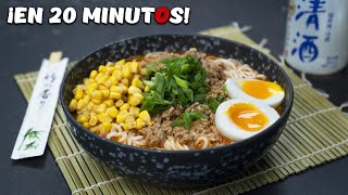 RAMEN DE MISO en 20 minutos  Receta RÁPIDA tradicional japonesa [upl. by Aixela]