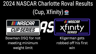 2024 NASCAR Charlotte Roval Results Cup Xfinity [upl. by Dnalro]