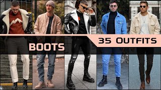 35 High Ankle Boots Outfit Ideas for Winter 2024  Mens Fashion [upl. by Teuton535]