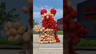 Fruit and vegetable collision special effects decompression video visual effects [upl. by Alexis697]