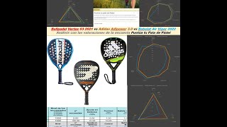 Adidas Adipower 30 vs Babolat Air Viper 2022 vs Bullpadel Vertex 03 2021 [upl. by Emyaj919]