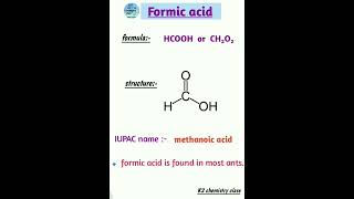 Formic acid HCOOHIUPAC namestructureformula [upl. by Ezechiel40]