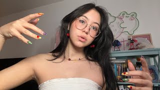 ASMR Personal Attention Face Touching Massaging Hair Brushing amp Body Triggers lofi [upl. by Eniretak]