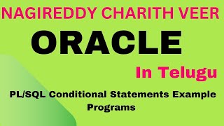 Part 32  PLSQL Conditional Statements Example Programs  Oracle In Telugu [upl. by Horwitz]