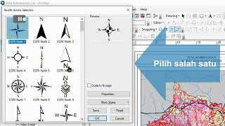 Menambahkan Arah Utara pada Peta di ArcMap [upl. by Almeida]