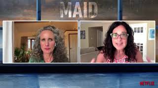 MAID  ANDIE MACDOWELL INTERVIEW 2021 [upl. by Yadroc606]