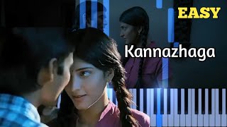 Kannazhaga song  Moonu  easy piano Dhanush  AnirudhShruthi kannazhaga easypiano bgm anirudh [upl. by Macdermot]