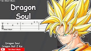 Dragon Ball Z Kai OP 1  Dragon Soul Guitar Tutorial [upl. by Burkley]