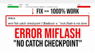 Cara Mengatasi Mi Flash Error  Not catch checkpoint \fastboot s lock [upl. by Ikkaj640]