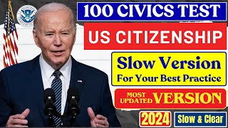 2024 Full Answers USCIS Official 100 Civics Questions amp Answers for US Citizenship Interview 2023 [upl. by Humberto]