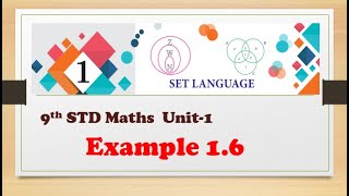 9th STD MATHS UNIT1EXAMPLE 16 SET LANGUAGE Tamil amp English MediumShanthiMathsr2t [upl. by Tloc]