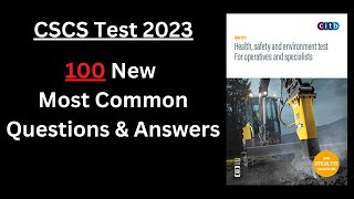 CSCS Test UK  100 New QampA  CSCS Card UK 2023  CITB health and safety Test 2023  CSCS Mock Test [upl. by Akvir]