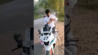 motovlog set up R15 V4 white colour modify 🚀Yamaha R15 V4 bike lover 2K views complete kar doshorts [upl. by Rachele]