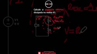 Como calcular a potência elétrica num circuito série shorts resistores [upl. by Heyman498]