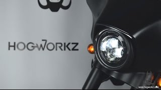 HOGWORKZ®  7quot LED Daymaker Style Headlight for Harley  Installation Guide [upl. by Laurena127]