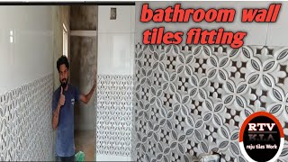 Excellent work in Bathroom Wall And Floor tile installation process Easy and Fastest Construction [upl. by Karalynn]