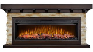 Electric fireplace ArtiFlame Ludwig AF50 mahagon brown antique [upl. by Lennahc]