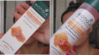 Biotique Honey face toner Reduce open pores  face cleanser moisturizing skin Brightening toner [upl. by Hgielac]