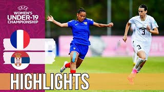 France vs Serbia UEFA Womens Championship u19 Highlights  Group A [upl. by Blossom]