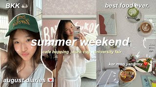 a summer weekend vlog in BANGKOK 💌  cafe hopping  Siam Square  university fair [upl. by Eirek]