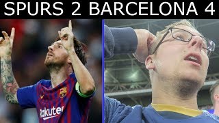 SPURS 2 BARCELONA 4  MESSI MAGIC WITH 2 GOALS  CHAMPIONS LEAGUE  LIVE MATCHDAY VLOG [upl. by Mcleroy]