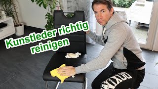 Kunstleder reinigen mit Hausmitteln  Kunstleder Pflege  Lederimitat sauber machen [upl. by Wendall]