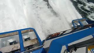 Crash Stop Test from 35kts of High Speed Ferry with KaMeWa Waterjets [upl. by Angle875]