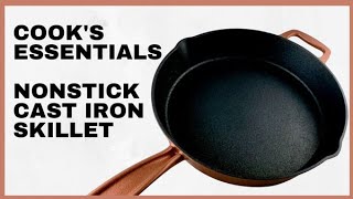 Cooks Essentials Nonstick Cast Iron Skillet Review  QVC Cookware  Fried Potatoes amp Onions [upl. by Aisatsanna789]