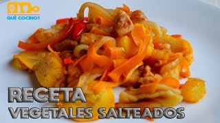 Como preparar Vegetales Salteados  Qué Cocino  Diverideas [upl. by Ardnos474]