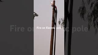 Fire on electric pole [upl. by Eceinej]