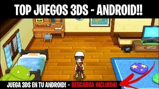 TOP JUEGOS 3DS PARA ANDROID   POKEMON RUBI SUPER MARIO DRAGON QUEST  DESCARGA INCLUIDA [upl. by Salocin]