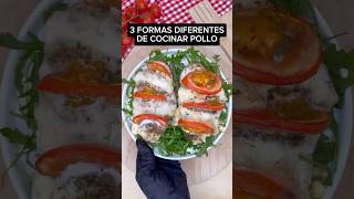 3 FORMAS DIFERENTES de COCINAR POLLO en MENOS DE 1 MINUTO 🍗 shorts recetas [upl. by Meadow]