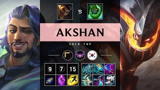 Akshan Top vs Zac Rampage  KR Master Patch 1423 [upl. by Acired374]