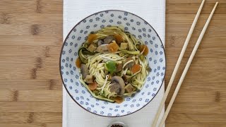 Noodles con seitan croccante e germogli di soia  RICETTE VELOCI PAM PANORAMA [upl. by Zarger539]