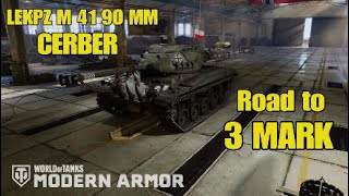 LEKPZ M 41 90 MM CERBER  Road to 3 MARK  WoT Console [upl. by Hurlow]