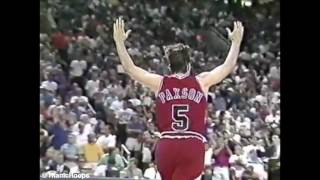 Titanic Hoops  1993 NBA Finals  John Paxson game winner [upl. by Ellenrad]