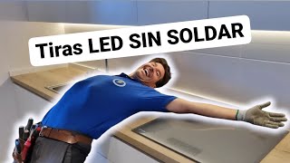 Cómo ILUMINAR la encimera de la COCINA con TIRAS LED de CALIDAD Sin SOLDAR [upl. by Kendy]