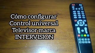 Código para TV INTERVISION Control universal [upl. by Aisyle]