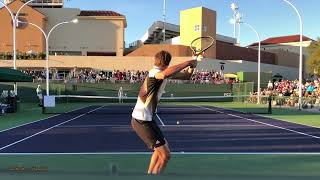 Alexander Zverev amp Aslan Karatsev  Court Level Practice IW 2022 [upl. by Aneri29]