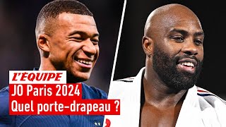 JO Paris 2024  Mbappé Riner AgbegnenouQuel portedrapeau pour la France [upl. by Eisinger969]