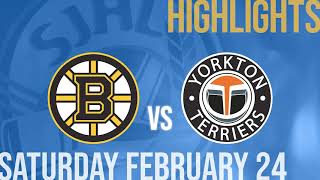 Estevan Bruins vs Yorkton Terriers Feb 24th [upl. by Euqinomad]