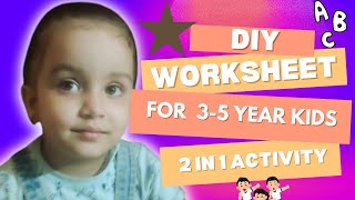 Worksheet Activity for 35 year kids Phonic worksheet  2 in 1 activity worksheet diy montessori [upl. by Alhan664]