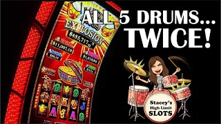 10 Bets DANCING DRUMS EXPLOSION SLOT  BIG WIN  10 MAX BET BONUS [upl. by Hannazus748]