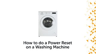 How to do a Power Reset on a Bush Washing Machine [upl. by Gniy]