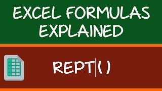 REPT Formula in Excel [upl. by Yttiy]