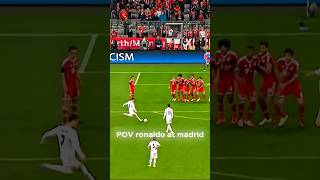 POV Ronaldo At Madrid 🔥🐐 iceon ronaldo freekick goal goat football [upl. by Pacifa]