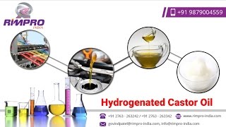 Hydrogenated Castor Oil – Production and Application  wwwrimproindiacom [upl. by Cordalia]