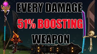 AQW EVERY All Damage Boosting POWERFUL Weapon 51 [upl. by Sitof98]