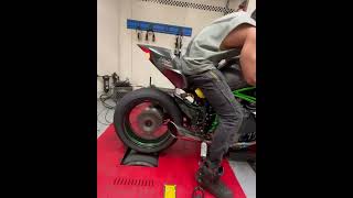 Kawasaki Ninja H2r Dyno Test  Sound Exhaust  Top Speed dyno test [upl. by Thgiwed]