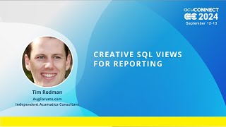 AcuCONNECT 2024 Day 2  Creative SQL Views for Reporting [upl. by Eahcim]